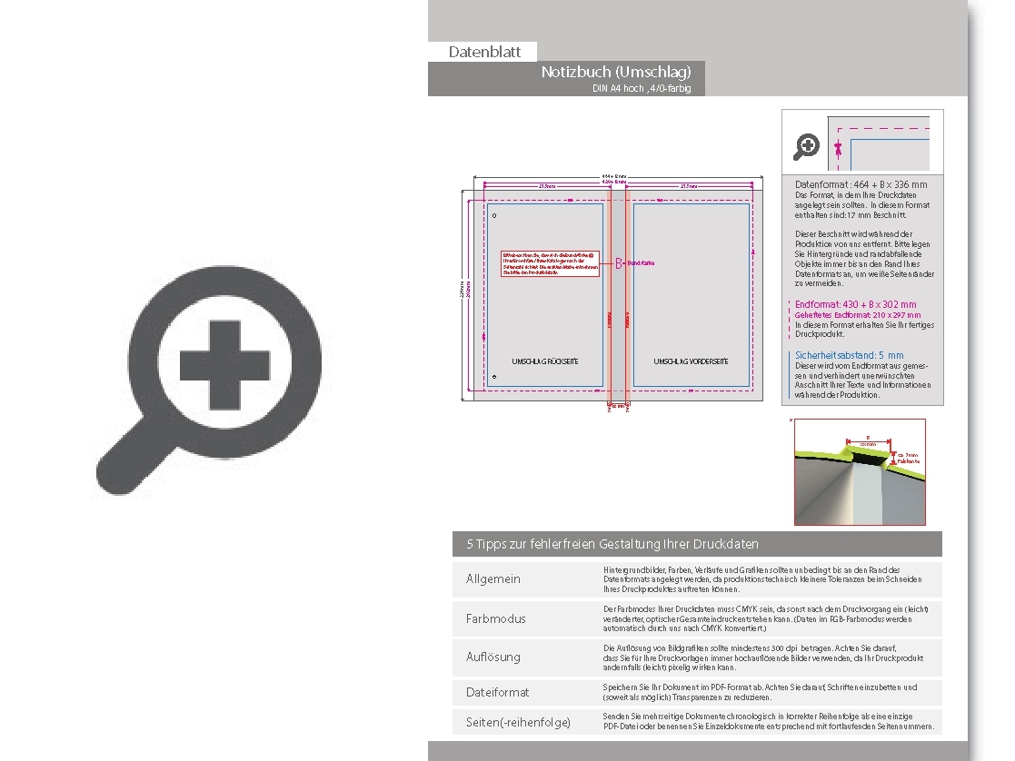 Product Bild notizbuch_din_a4_hoch__umschlag__hardcover_4_0-farbig__inhalt__64_blanko_inhaltsseiten_inkl__abrissperforation_(1_cm_vom_bund)