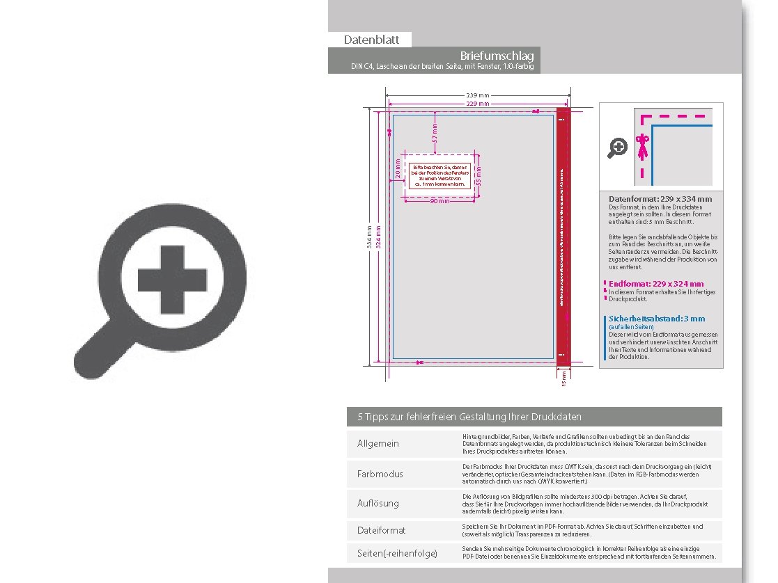 Product Bild briefumschlag_din_c4_(lasche_an_der_breiten_seite)__haftklebend_mit_fenster__einseitig_1_0_schwarz-_wei___bedruckt
